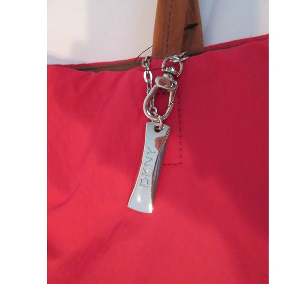 DKNY  Color Block Madison Leather Caramel Pink Tote Bag - Picture 6 of 7